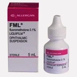 FML fluorometholone acetate drops bottle